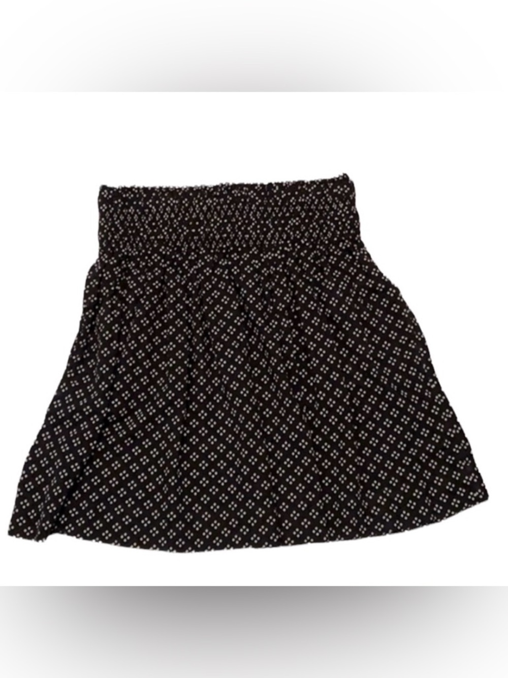 Gap Print Smocked Skirt Black and White Size Petite Medium New